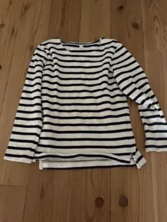 無印良品　ストライプ 長袖カットソー 130