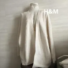 H&M カーディガン　オフホワイト　XL