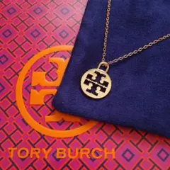 TORY BURCH ロゴ ネックレス ゴールドカラー