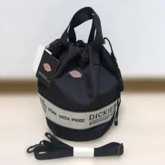 Dickies 巾着型 2WAY ショルダーバッグ ブラック 新品 ディッキーズのサムネイル