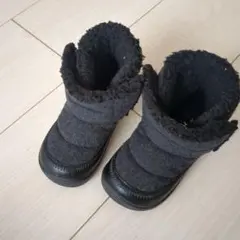 MUJI キッズ ボアブーツ グレー 15.0cmのサムネイル