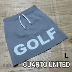 【CUARTO UNITED】ゴルフスカート　グレー　L ニット　インナー付きのサムネイル