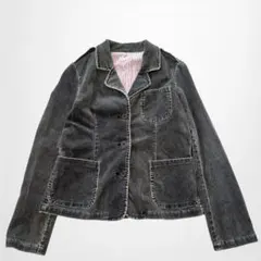 テーラードジャケット ストレッチ 洗える 背抜き カジュアル コーデュロイ