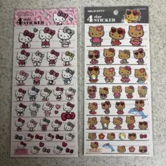 ハローキティ 4サイズステッカー 2枚セット