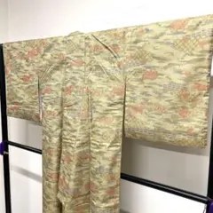 小紋　紬　菊花　菖蒲　楓　七宝　亀甲　霞　着物　016tz