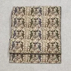 【H83】小鳥の象徴柄 名古屋帯