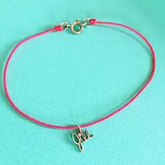 【値下】希少♡ピンク×シルバー 1粒ダイヤ ジルスチュアート コードブレスレットのサムネイル