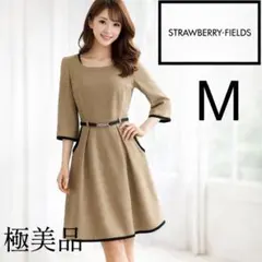 美品☆ストロベリーフィールズ☆美スタイル☆ワンピース☆7部丈☆M☆卒業式☆入学式