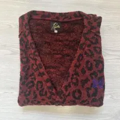 Needles レオパード柄 カーディガン M Needles レオパード モヘア ニット カーディガン M ヒョウ 豹 Needles