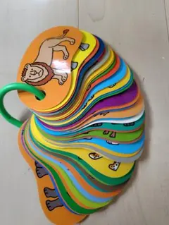 動物カード 知育玩具 リング付き