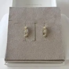 新品未使用品 エテ ete スイングイヤリング イエローゴールド × ジルコニア