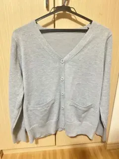 グレー　カーディガン　スクール