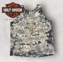 【ハーレーダビッドソン】タンクトップ　ノースリーブ　タイダイ柄　USA製　L