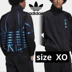 極美品❣️adidas アディダス トラックジャケット ブラックXO ビックサイズ