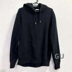 GU ジーユー フード付きパーカー 黒 オーバーサイズ レディース L