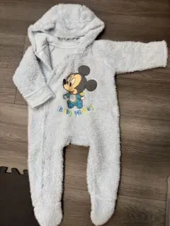 Disney baby カバーオール ベビー アウター フリースロンパース