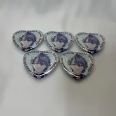 小柳ロウ ハート型缶バッジ 5点 Prism Heart June Bride