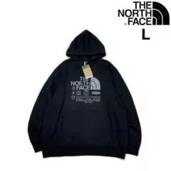 ノースフェイス パーカー US限定 グラフィック 男女兼用(L)黒 181130