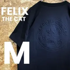 ★FELIX THE CAT★エンボス加工 ★Tシャツ★M★黒★古着★送料無料★のサムネイル