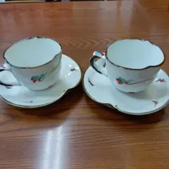 陶器 カップ・ソーサー 2個セット