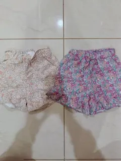 ハーフパンツ　2点セット　小花柄