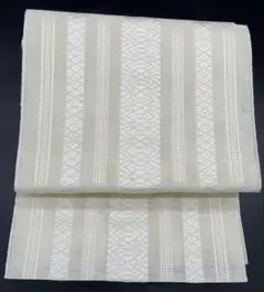 △名古屋帯 洒落帯　高級　ポリエステル　△ 博多織　献上柄　318