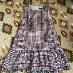 BeBe チェック柄 ノースリーブワンピース 120