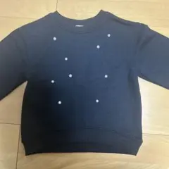 petit main ブラック トレーナー 100 パール