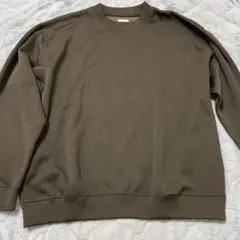 coen ダークブラウン クルーネック トレーナー L