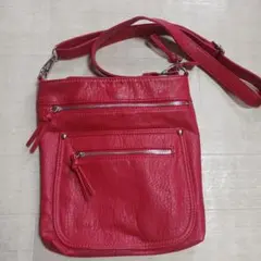 D.KELLY レザーショルダーバッグ レッド