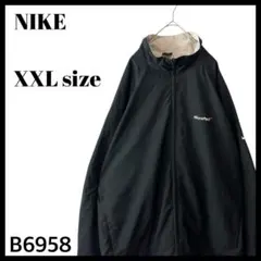ビッグサイズ ナイキ アメリカ企業系 ジップアップジャケット ブルゾン 黒XXL