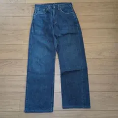 オアスロウ 105 ジップフライ 日本製 セルビッチ デニムパンツ 紺 M