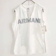 アルマーニエクスチェンジ（S）タグ付き ノースリーブ カットソー マカオ製 綿
