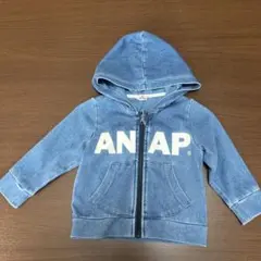 ANAP デニムブルー フード付きパーカー 80cm