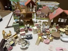 おとまりファミリーコテージ、にぎやかツリーハウス　シルバニアファミリーまとめ売り