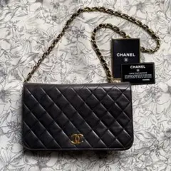 CHANEL マトラッセ チェーンショルダー　プッシュロック ブラック 黒