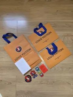 LOUIS VUITTON ショップ袋 3枚セット ステッカー 限定