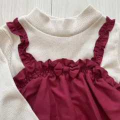 ワインレッドのトップス　長袖　80cm