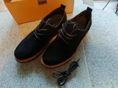 新品/送料込★本革スエードドレスシューズ26.0cmブラックカジュアル/ビジネス