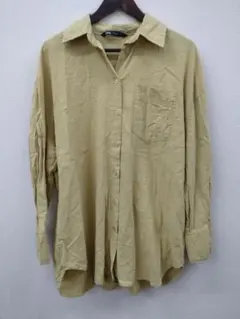 (7) ZARA ベージュ 長袖シャツ