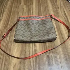 COACH ショルダーバッグ ブラウン/オレンジ