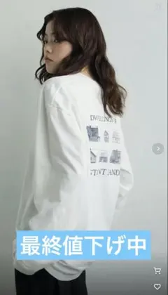 anuke プリントロングティーシャツ Print Long T-shirts