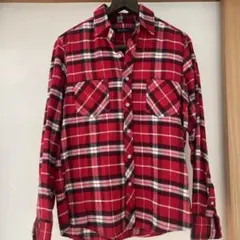 ナノユニバース　ナノベース赤いチェックシャツ　Sのサムネイル