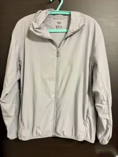 ユニクロ ポケッタブル Uカットパーカー ナノデザイン メンズ S グレー