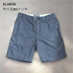 XLARGE エクストララージ 総柄 ショートパンツ ネイビー 30インチ　Mのサムネイル