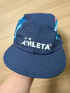 ATHLETA ネイビー チェック柄 キャップのサムネイル