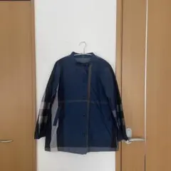ネイビー チェック柄 ジャケット Mサイズ