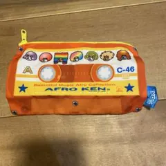 アフロ犬 カセットテープ型 ポーチ