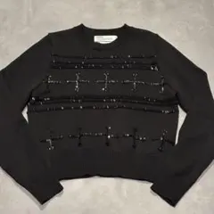 dairiku 25ss クロスビジュータイトニット　ブラックのサムネイル