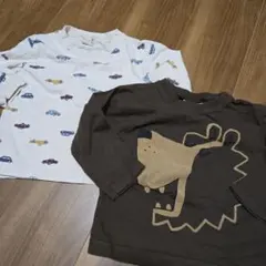 長袖カットソー 車・ライオン柄 2点セット